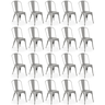 kit 20 cadeiras iron tolix design industrial cinza