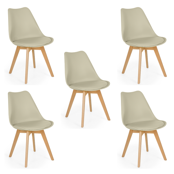 kit cadeira de jantar estofada eames wood leda cor nude magazine decor 4