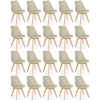 kit 20 cadeiras de jantar estofadas eames wood leda magazine decor 6