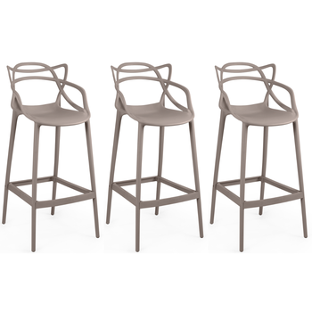 kit 3 banqueta alta allegra com encosto design cozinhabancada fendi