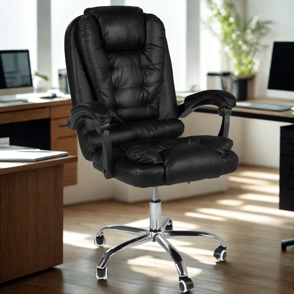 cadeira de escritorio presidente executivo com regulagem de altura preta magazine decor 6 ambiente