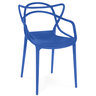 cadeira de jantar allegra pratica empilhavel azul petroleo