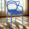 cadeira de jantar allegra pratica empilhavel azul petroleo ambiente