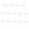 kit 14 cadeiras de jantar allegra pratica empilhavel branco
