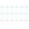 kit 18 cadeiras de jantar allegra pratica empilhavel branco