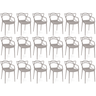 kit 18 cadeiras de jantar allegra pratica empilhavel fendi