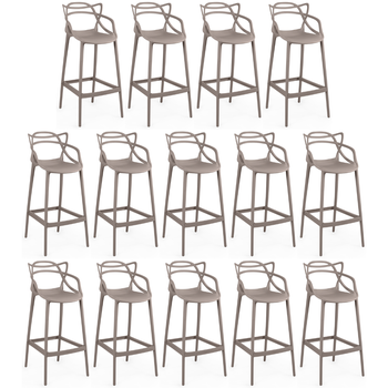 kit 14 banquetas allegra com encosto design cozinhabancada fendi