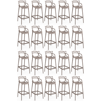 kit 20 banquetas allegra com encosto design cozinhabancada fendi