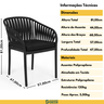 cadeira de jantar estofada riva cor preto em polipropileno magazine decor 3