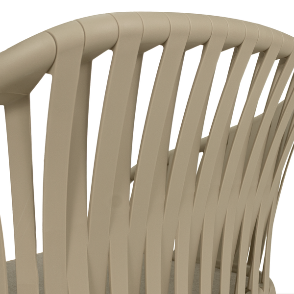 cadeira riva estofada magazine decor cor nude para sala e cozinha 3