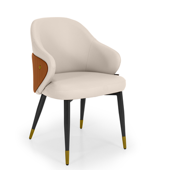 cadeira de jantar estofada milano bege e caramelo magazine decor 2