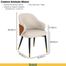 cadeira de jantar estofada milano bege e caramelo magazine decor 4