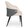 cadeira de jantar estofada milano design italiano magazine decor cor cinza e bege 6