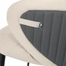 cadeira de jantar estofada milano design italiano magazine decor cor cinza e bege 11