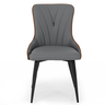 cadeira de jantar estofada verona cinza escuro e caramelo design italiano magazine decor 5