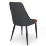 cadeira de jantar estofada torino design italiano cor caramelo e cinza escuro magazine decor 6