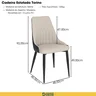 cadeira de jantar estofada torino medidas cor cinza e bege design italiano magazine decor