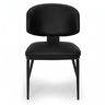 cadeira de jantar estofada design italiano siena cor preto base de metal magazine decor 5