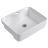 cuba pia de apoio oval para banheiro lavabo 50x37 capri zagonel loucas sem deck branco 1