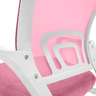 cadeira secretaria office em tela mesh base giratoria cor rosa 9