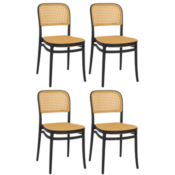 kit cadeira de jantar roma para sala e cozinha preto magazine decor 3