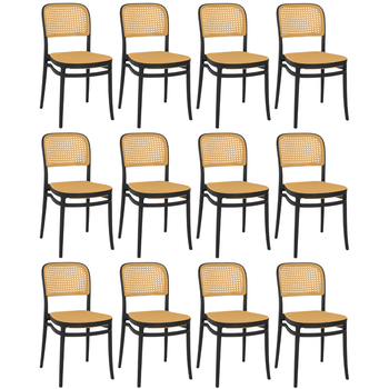 kit cadeira de jantar roma para sala e cozinha preto magazine decor 7