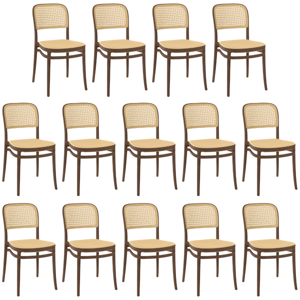 kit cadeira roma marrom em polipropileno para sala e cozinha magazine decor 8