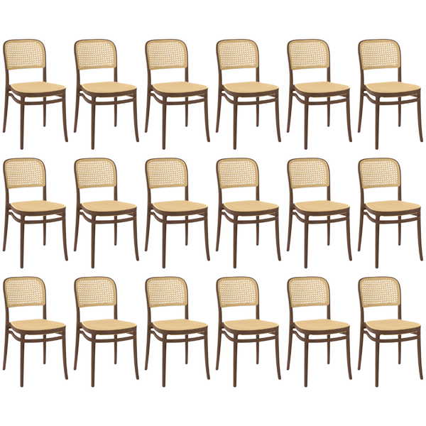 kit cadeira roma marrom em polipropileno para sala e cozinha magazine decor 10