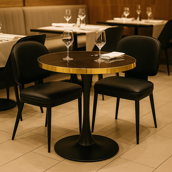 mesa de jantar redonda majestic 70cm preto magazine decor 4