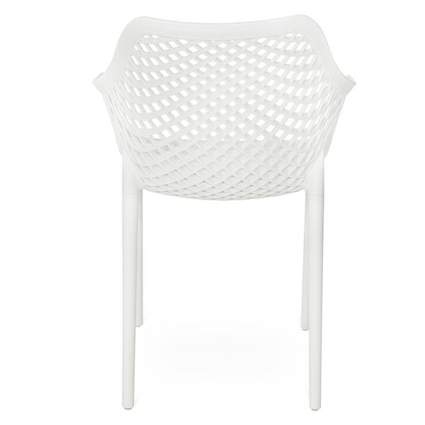 cadeira de jantar design suits com braco empilhavel em polipropileno branco magazine decor 1