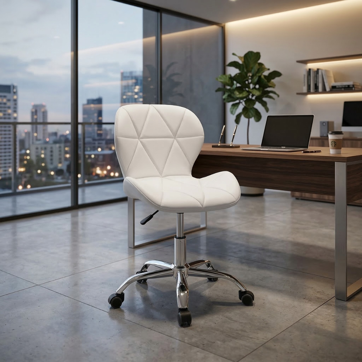 04 cadeira office eiffel slim base giratoria preta