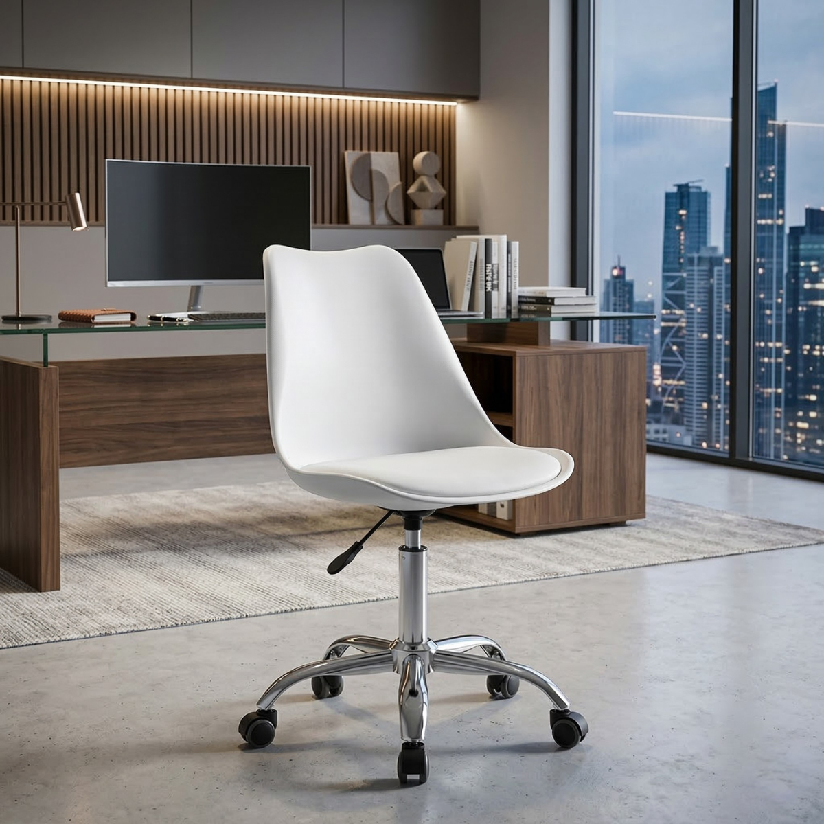 02 cadeira eiffel office base giratoria branca