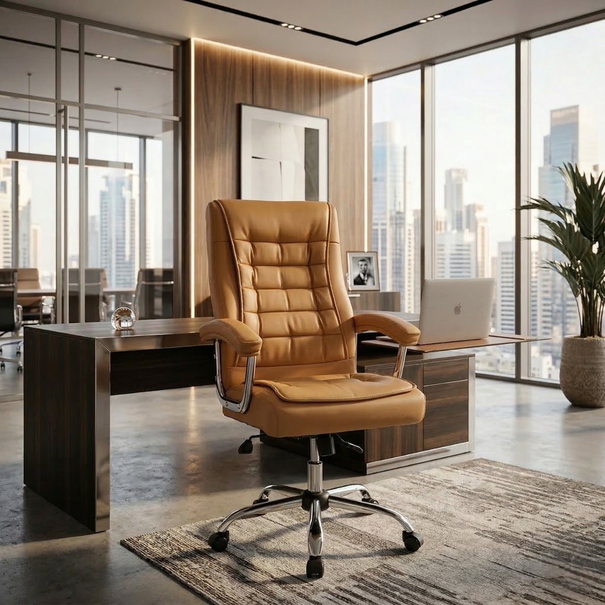 03 cadeira de escritorio giratoria presidente premium com molas ensacadas preto