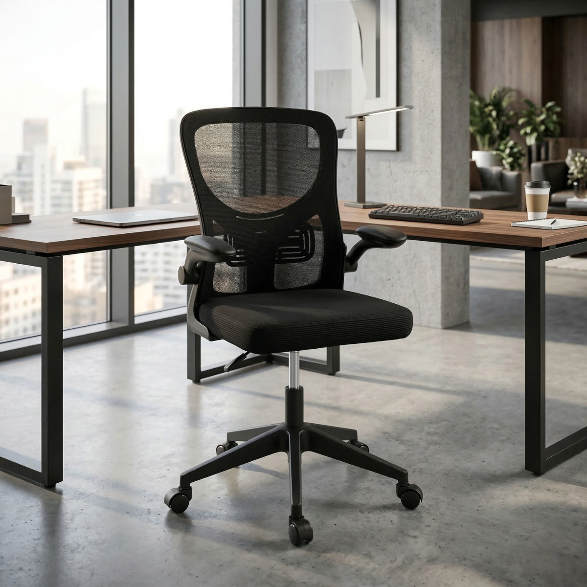 02 cadeira de escritorio monaco base giratoria all black