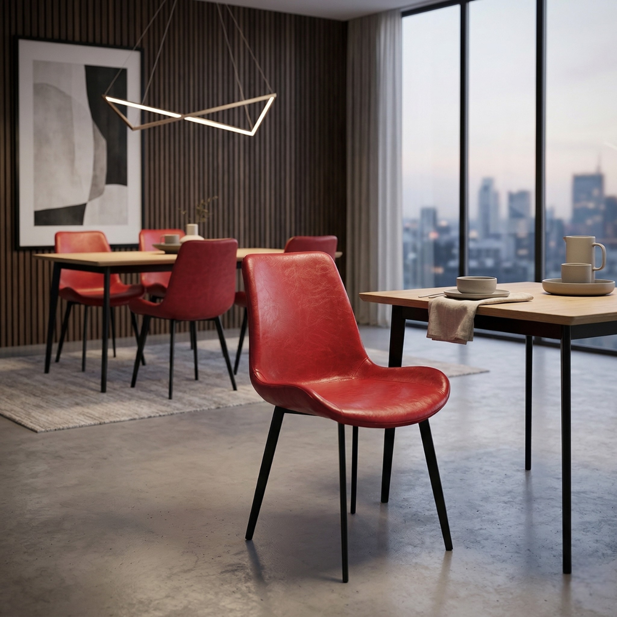 01 cadeira de jantar chicago vermelho