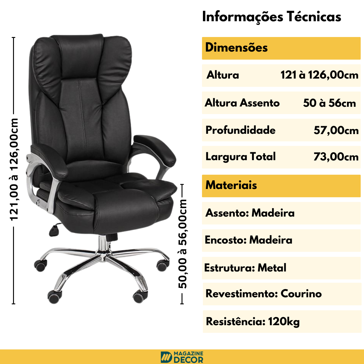 05 cadeira de escritorio presidente europa base giratoria branca