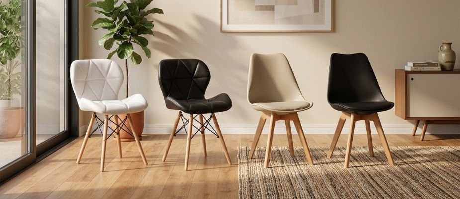 CHARLES EAMES：FURNITURE FROM THE DESIGN Cadeira Eames Eiffel Slim vs Eames Wood Leda: Qual Escolher para