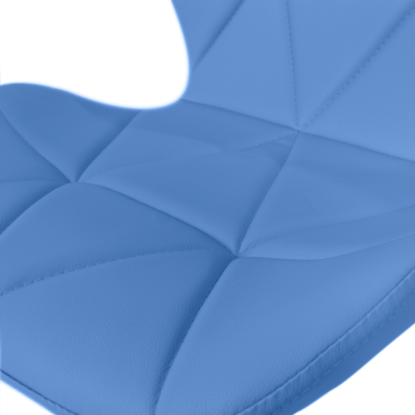 Cadeira Charles Eames Eiffel Slim Wood Estofada - Azul