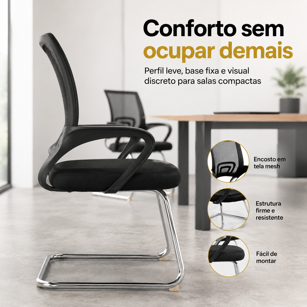08 cadeira secretaria office base fixa