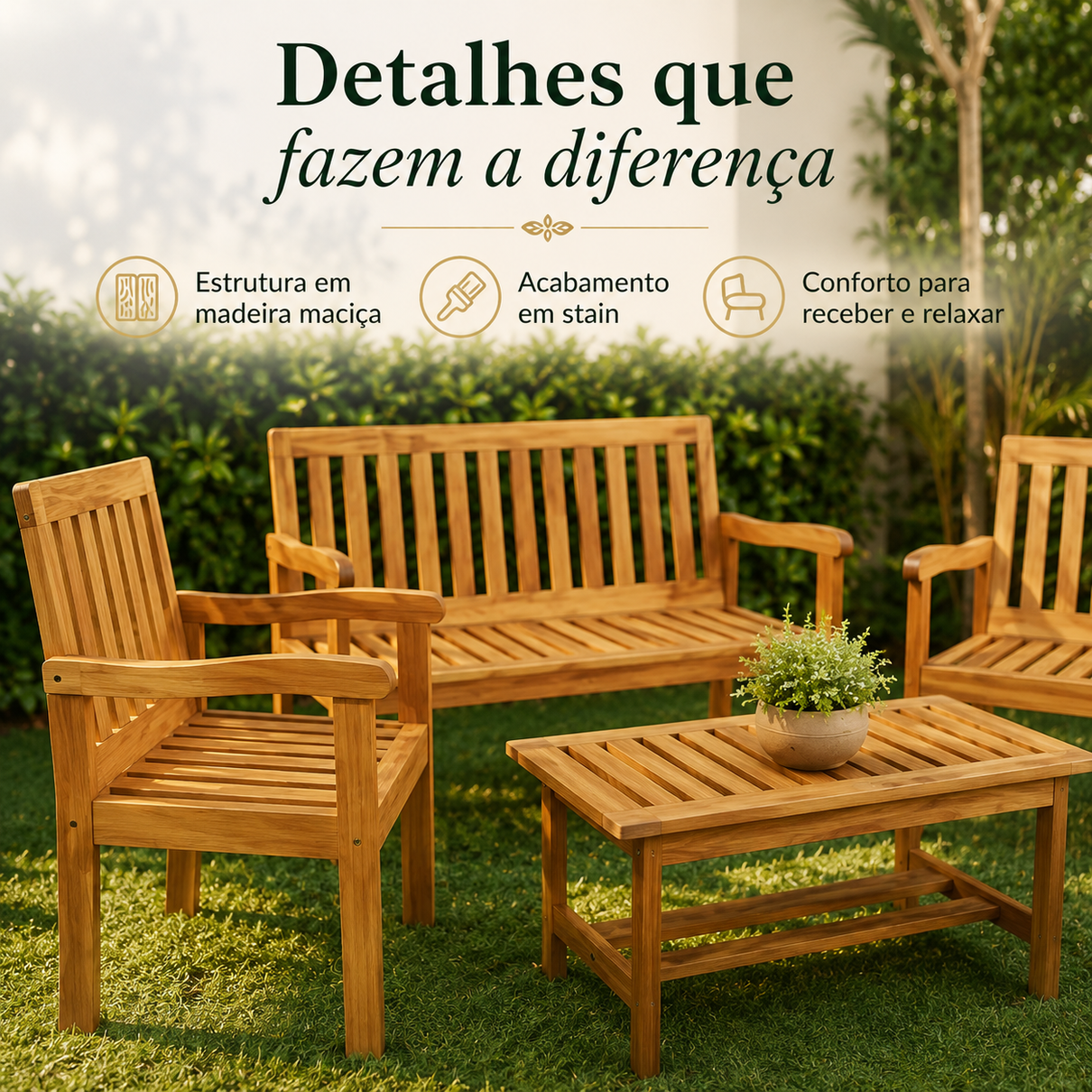 conjunto jardim em madeira robust natural magazine decor 3