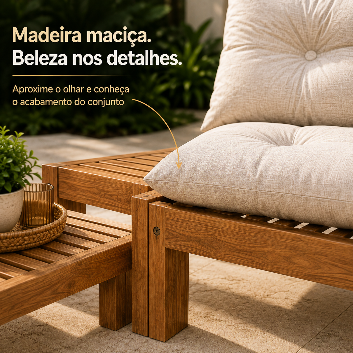 conjunto raiz externo para jardim e piscina 4 lugares com mesa de centro magazine decor 3