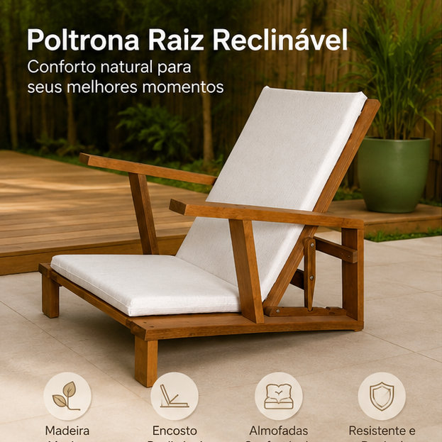 poltrona raiz reclinavel em madeira macica para jardim e varanda magazine decor 3