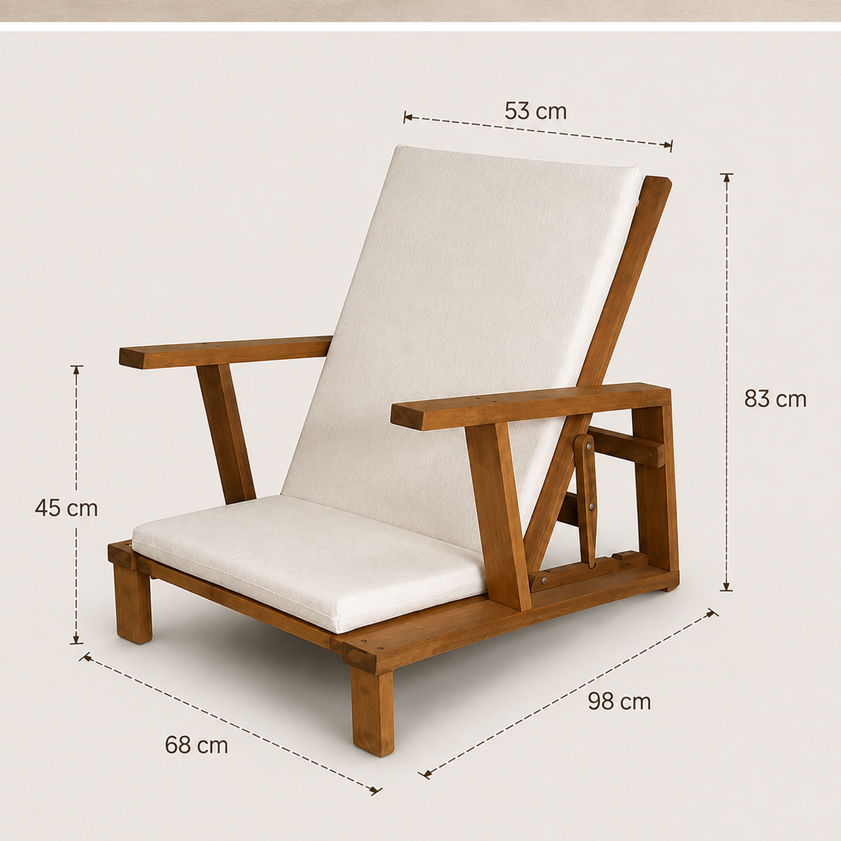 poltrona raiz reclinavel em madeira macica para jardim e varanda magazine decor 6