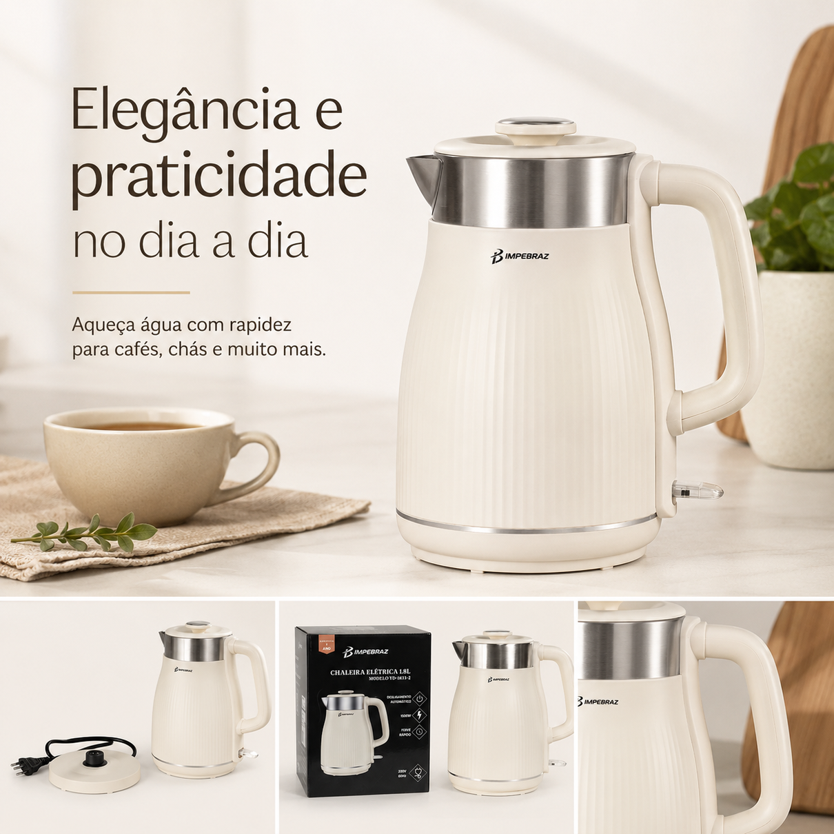 chaleira eletrica 1 8 litros impebraz bege yd 1833 magazine decor 3