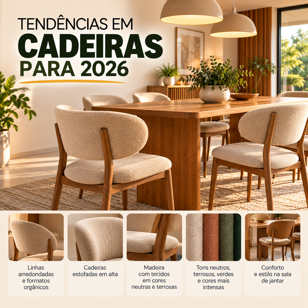 tendencias em cadeiras para 2026